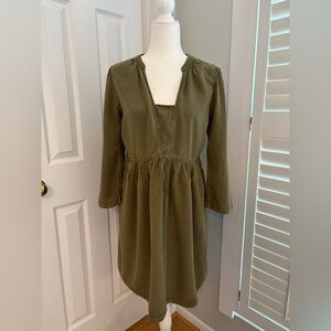 Maeve by Anthropologie Olive Green Midi Dress Size Small